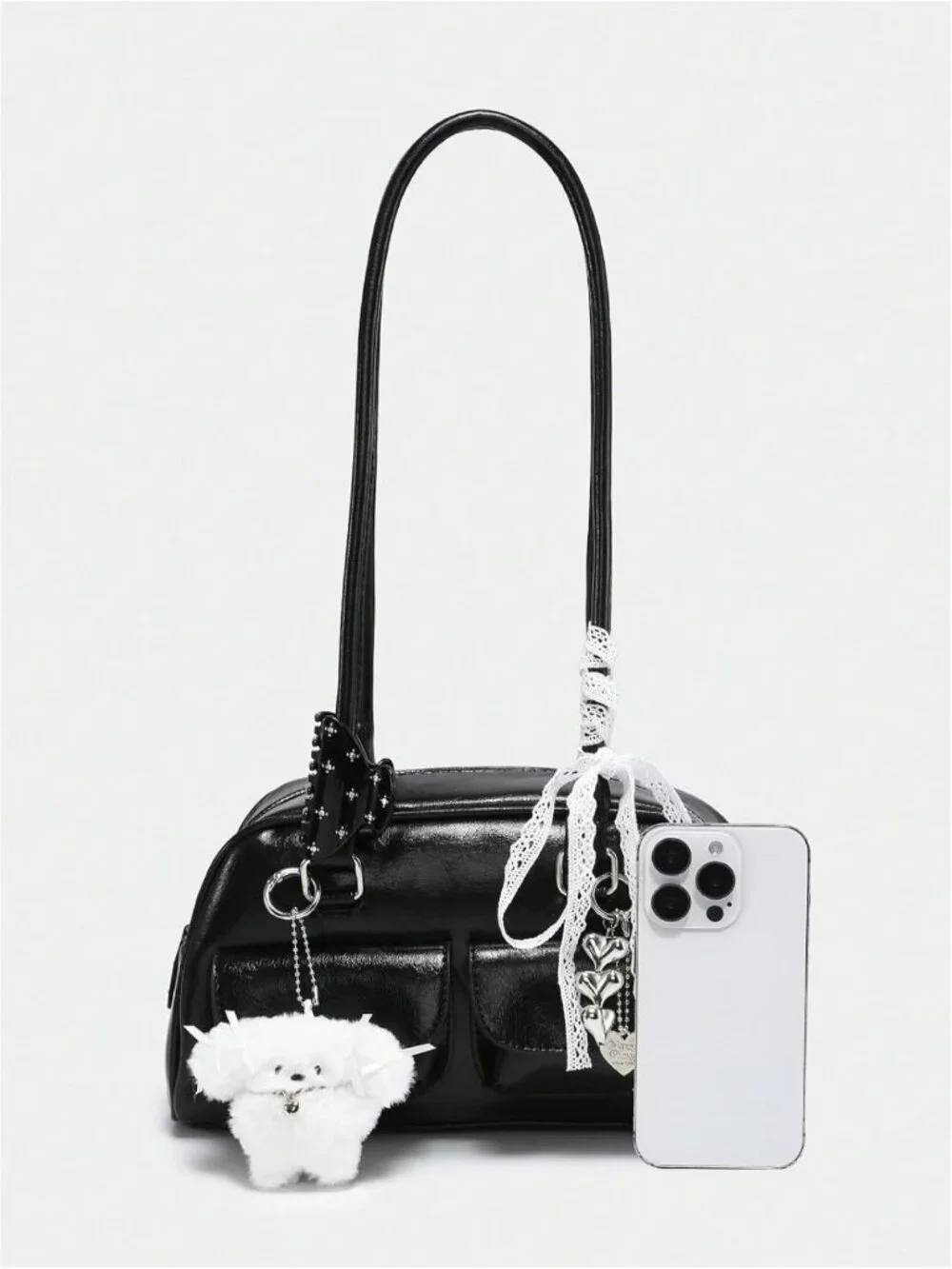 Chic Y2K Bow Coquette Purse | Kawaii Shoulder Bag for Trendy Fashionistas